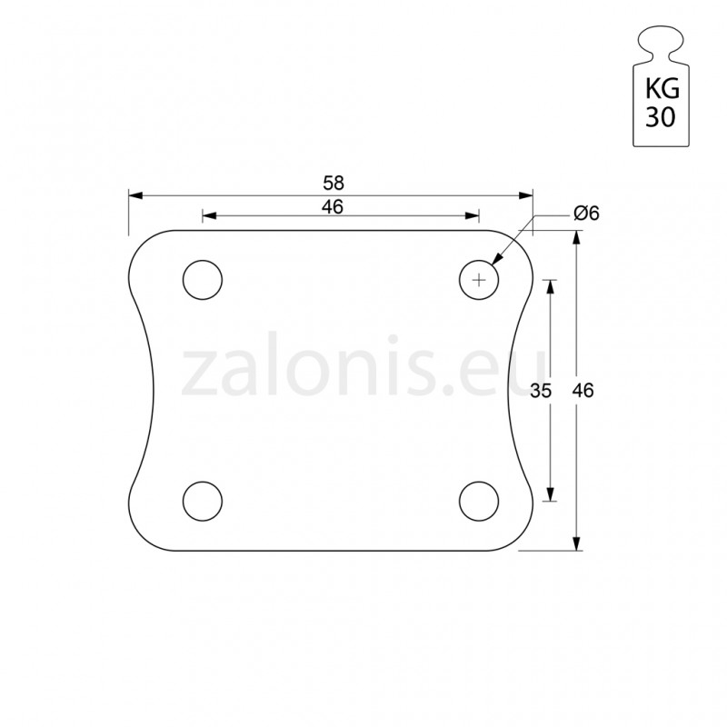 ΡΟΔΑ ΒΙΟΜΗΧΑΝΙΚΗ 105 Φ.50/ Υ.65 / 30KG